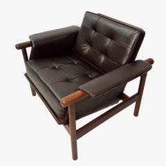 Illum Wikkelso Illum Wikkels Wiki Lounge Chairs in Rosewood and Espresso Leather Pair - 3424921