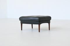 Illum Wikkelso Illum Wikkelso lounge chair and foot stool in leather Denmark 1960 - 4099049
