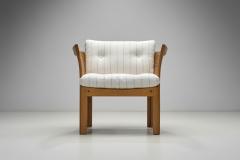 Illum Wikkelso Pair of Plexus Oak and Cane Easy Chairs by Illum Wikkels Denmark circa 1970s - 3905656