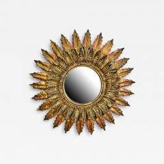 Illuminated Gilt Spanish Sunburst Mirror 1930s - 3771121