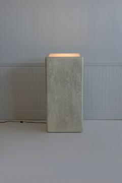 Illuminating Faux Travertine Pedestal - 4324522