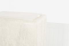 Illuminating Faux Travertine Pedestal - 4324525