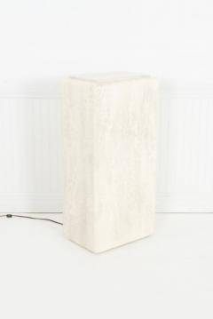 Illuminating Faux Travertine Pedestal - 4324526