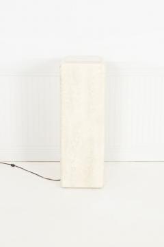 Illuminating Faux Travertine Pedestal - 4324528