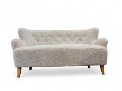 Ilmari Lappalainen Ilmari Lappalainen Laila Sofa Model 238 in Sheepskin Asko 1940s - 3944960