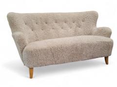 Ilmari Lappalainen Ilmari Lappalainen Laila Sofa Model 238 in Sheepskin Asko 1940s - 3944962