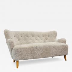 Ilmari Lappalainen Ilmari Lappalainen Laila Sofa Model 238 in Sheepskin Asko 1940s - 3946083