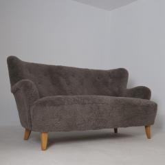Ilmari Lappalainen Ilmari Lappalainen Laila Sofa Model 238 in Sheepskin Asko 1940s - 4616223