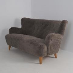 Ilmari Lappalainen Ilmari Lappalainen Laila Sofa Model 238 in Sheepskin Asko 1940s - 4616226