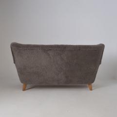 Ilmari Lappalainen Ilmari Lappalainen Laila Sofa Model 238 in Sheepskin Asko 1940s - 4616228