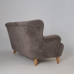 Ilmari Lappalainen Ilmari Lappalainen Laila Sofa Model 238 in Sheepskin Asko 1940s - 4616229
