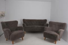 Ilmari Lappalainen Ilmari Lappalainen Laila Sofa Model 238 in Sheepskin Asko 1940s - 4616230