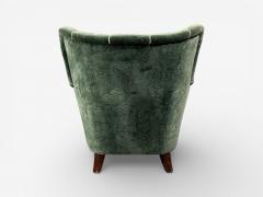 Ilmari Lappalainen Ilmari Lappalainen Lounge Chairs Beech Green Fabric Finland 1950s - 4510099