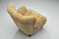 Ilmari Lappalainen Laila Armchairs in Sheepskin by Ilmari Lappalainen for Asko Finland 1950s - 2405809