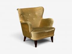 Ilmari Lappalainen Lounge Chairs Beech Velvet Finland 1950s - 4747715