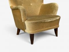 Ilmari Lappalainen Lounge Chairs Beech Velvet Finland 1950s - 4747717