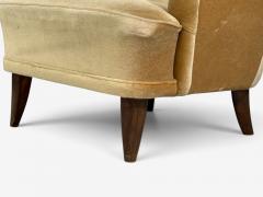 Ilmari Lappalainen Lounge Chairs Beech Velvet Finland 1950s - 4747718