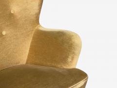 Ilmari Lappalainen Lounge Chairs Beech Velvet Finland 1950s - 4747719
