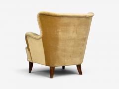 Ilmari Lappalainen Lounge Chairs Beech Velvet Finland 1950s - 4747721