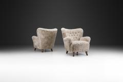 Ilmari Lappalainen Pair of Laila Armchairs by Ilmari Lappalainen Attr for Asko Finland 1950s - 4691586