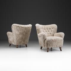Ilmari Lappalainen Pair of Laila Armchairs by Ilmari Lappalainen Attr for Asko Finland 1950s - 4696061