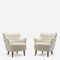 Ilmari Lappalainen Pair of Laila Boucl Armchairs by Ilmari Lappalainen attr Finland 1948 - 2720860