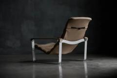 Ilmari Lappalainen Pulkka Lounge Chair with Ottoman by Ilmari Lappalainen for Asko Finland 1960s - 3909075