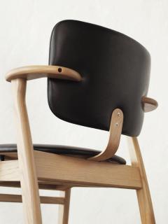 Ilmari Tapiovaara Ilmari Tapiovaara Domus Chair in Black Birch and Leather for Artek - 743909