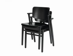 Ilmari Tapiovaara Ilmari Tapiovaara Domus Chair in Black Birch and Leather for Artek - 743914