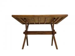 Ilmari Tapiovaara Ilmari Tapiovaara Easily Dismantable X leg Redish Linoleum Table 1940s - 4211088