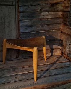 Ilmari Tapiovaara Ilmari Tapiovaara Tale Stool with Form Pressed Plywood Seat Asko 1950s - 4138133