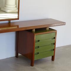 Ilmari Tapiovaara Ilmari Tapiovaara Vanity in Wood and Green Lacquer Italy 1960s - 2960065