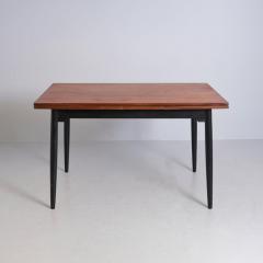 Ilmari Tapiovaara Nordic Modern Ilmari Tapiovaara Fanett Teak Black Dining Table Asko 1950s - 4525162