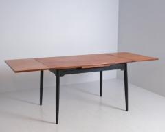 Ilmari Tapiovaara Nordic Modern Ilmari Tapiovaara Fanett Teak Black Dining Table Asko 1950s - 4525163
