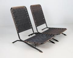 Ilmari Tapiovaara Pair of Commissioned Ilmari Tapiovaara Lounge Chairs Sheepskin Merivaara 1950s - 4524988