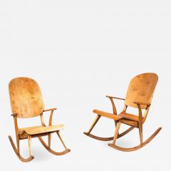 Ilmari Tapiovaara Rare Pair of 1940s Rocking Chairs by Ilmari Tapiovaara - 958964