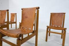 Ilmari Tapiovaara Set of 6 Leather Dining Chairs by Ilmari Tapiovaara - 3015461