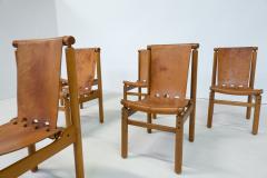 Ilmari Tapiovaara Set of 6 Leather Dining Chairs by Ilmari Tapiovaara - 3015462