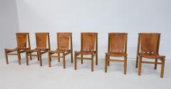 Ilmari Tapiovaara Set of 6 Leather Dining Chairs by Ilmari Tapiovaara - 3015466