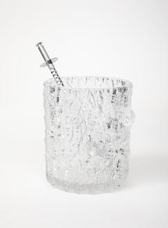Ilmari Tapiovaara Tapio Wirkkala Crystal Ice Bucket with Tongs Finland 1950s - 4545263