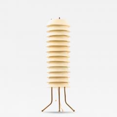 Ilmari Tapiovaara White Metal and Brass Table Lamp by Ilmari Tapiovaara 1955 - 4606355