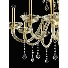 Imperial Gold Curls Murano Glass Venetian Chandelier - 4578957