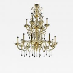 Imperial Gold Curls Murano Glass Venetian Chandelier - 4579199