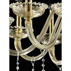Imperial Gold Curls Murano Glass Venetian Chandelier - 4592242