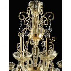 Imperial Gold Curls Murano Glass Venetian Chandelier - 4592248