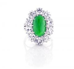 Imperial Jadeite Jade and Diamond Ring - 1107273