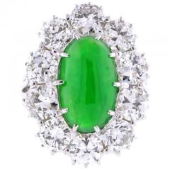 Imperial Jadeite Jade and Diamond Ring - 1107274