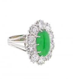 Imperial Jadeite Jade and Diamond Ring - 1107275