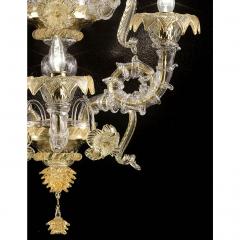 Imperial Luxury Ca Rezzonico With Gold Flowers and Leaves Murano Glass - 4579014