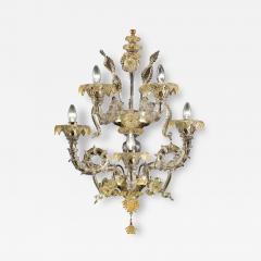 Imperial Luxury Ca Rezzonico With Gold Flowers and Leaves Murano Glass - 4579208